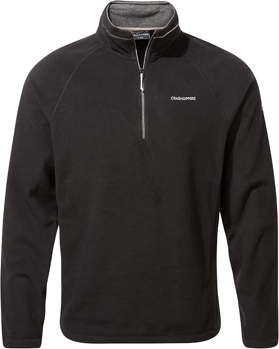 Craghoppers Mens Corey Half Zip Fleece Pullover, Black, X-Large