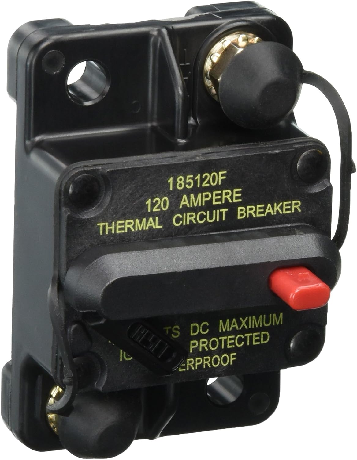 Bussmann BP/CB185-120 Waterproof High Amp Flush Mount Type III (3) Circuit Breaker (120 Amp), 1 Pack