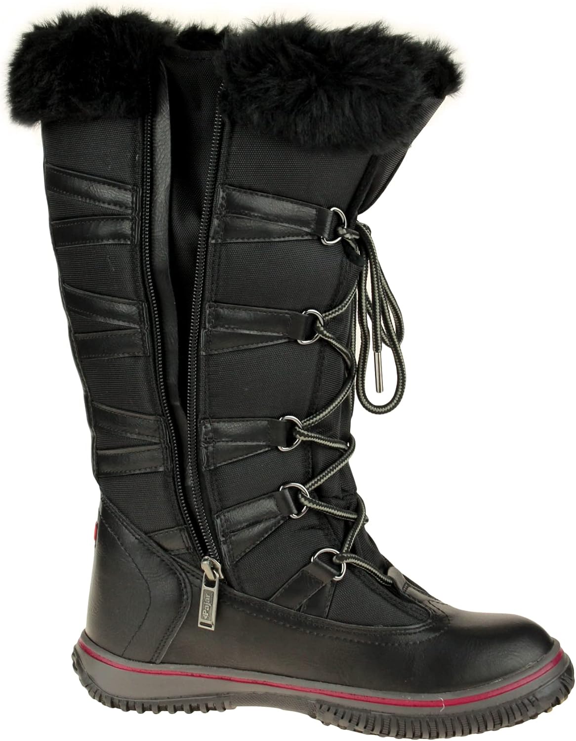 PAJAR Women's Grip Star Tall Winter Waterproof Insulated Snow Boot With Side Zipper and Laces - Image 6