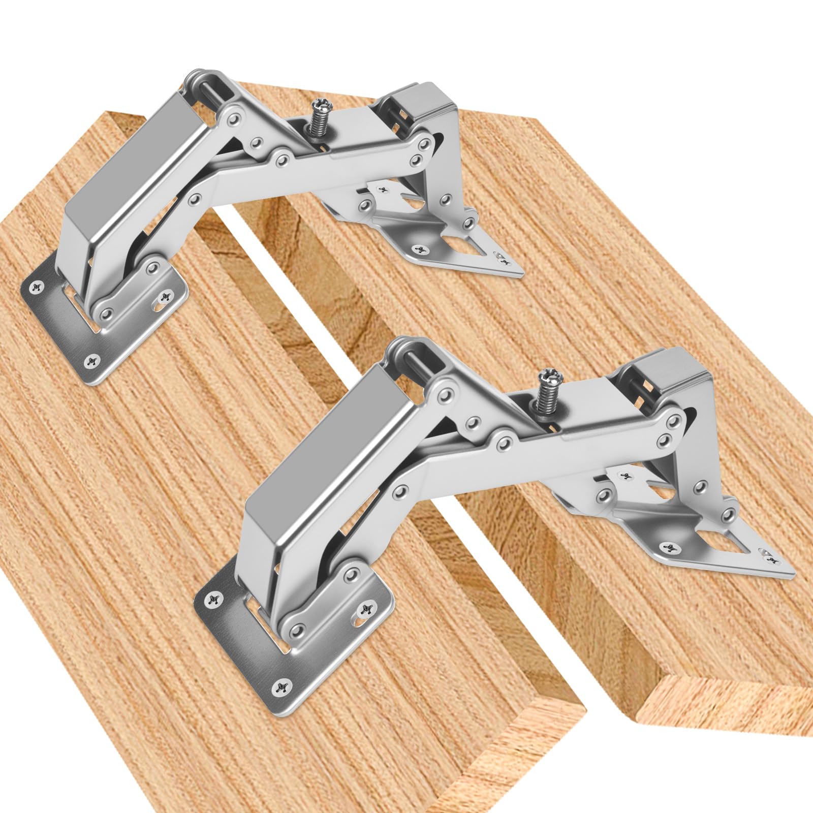 YHNDECO Pack of 2 170 Degree Soft Close Hinges for Cabinet Doors, Kitchen Cabinet with Soft Close Stainless Steel Buffer Damping Damper Hidden for Cabinet Furniture Cabinet Door