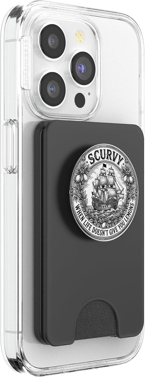 Scurvy When Life Does Not Give Lemons Funny Nautical Men PopSockets PopWallet for MagSafe