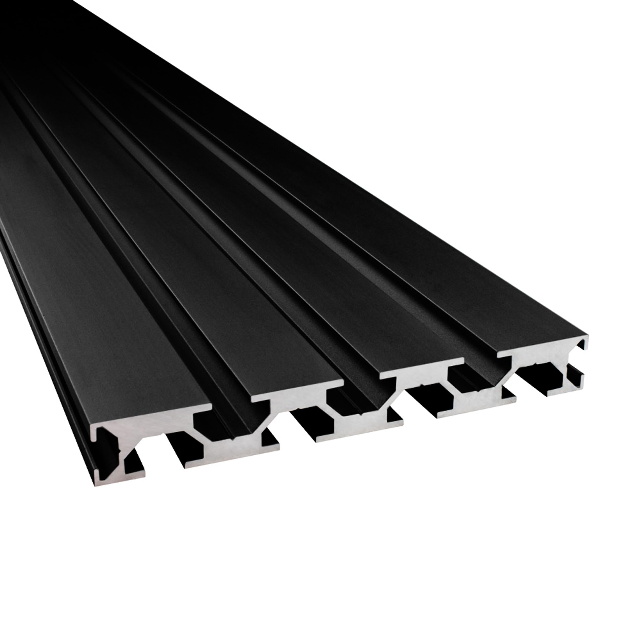 KLAK 15/120 - Aluprofil 15x120mm Nut 8 Aluminium Systemprofil Typ I schwarz 1000mm