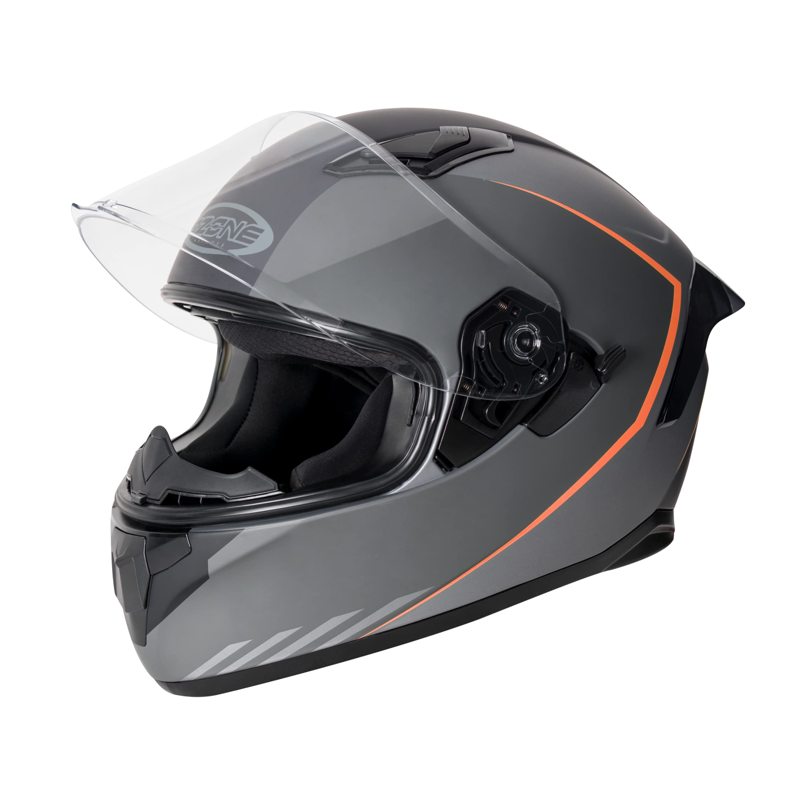 OZONE MOTO Sprint Kask motocyklowy | Szeroki kąt widzenia | 2 rozmiary EPS | Liczne kanały wentylacyjne | Osłona przeciwsłoneczna | Osłona przeciwsłoneczna