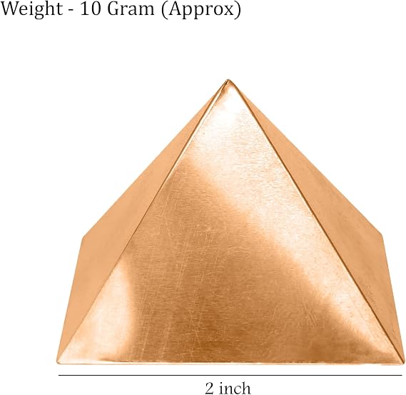 Pure Copper Plain Hollow Pyramid | 2 inch |Pack of 1 | Boost Positive Energy for Vastu | Energy for Vibrations at Home, Office | Powerful Positive Energy Remedies
