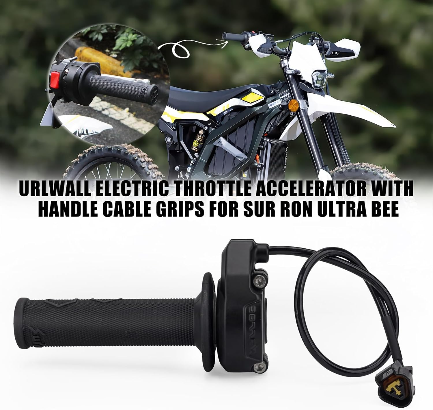 Electric Throttle Handle Accelerator W/Cable Grips for Sur Ron Ultra Bee, High-Precision Durable Original Surron Throttle Grips, Electronic Bike Throttle for Surron OEM Accessories