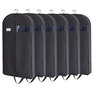 CONMEOCON- 43 Garment Bags for Hanging Clothes Suit Bags for Men Travel with Car Garment Bags for Storage