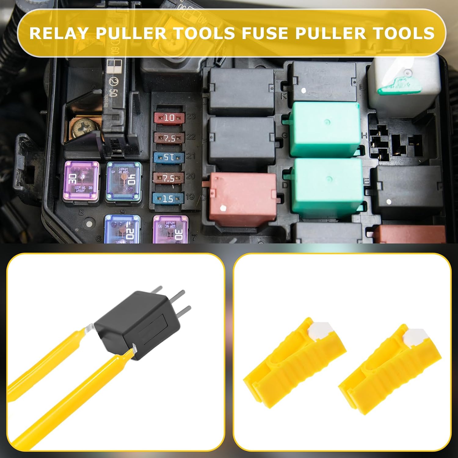 6 Pcs Automobile Fuse Puller Pliers Set Car Fuse Remover Set Fuse Puller Tool for Car Relay Puller Universal Fuse Removal Tool for Replacing Car Fuses Automotive Fuse Removal Tool Relay Puller Pliers image 3