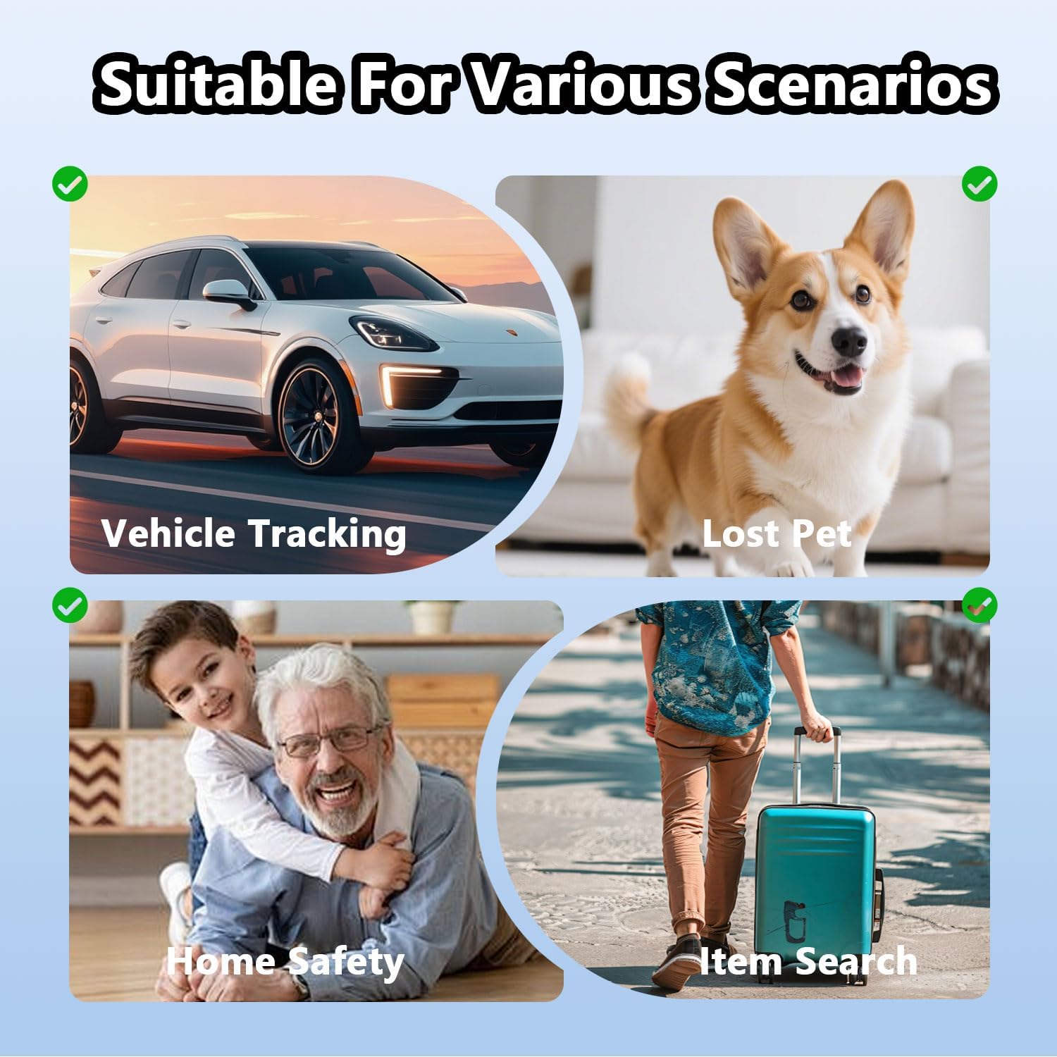 Smart GPS Tracker for Dogs & Cats - No Monthly Fee, Waterproof Real-Time Tracking Collar for Pets, Dogs, Cats | 365-Day Battery Life | iOS & Android Compatible | Anti-Lost Device Smart pet Tracker