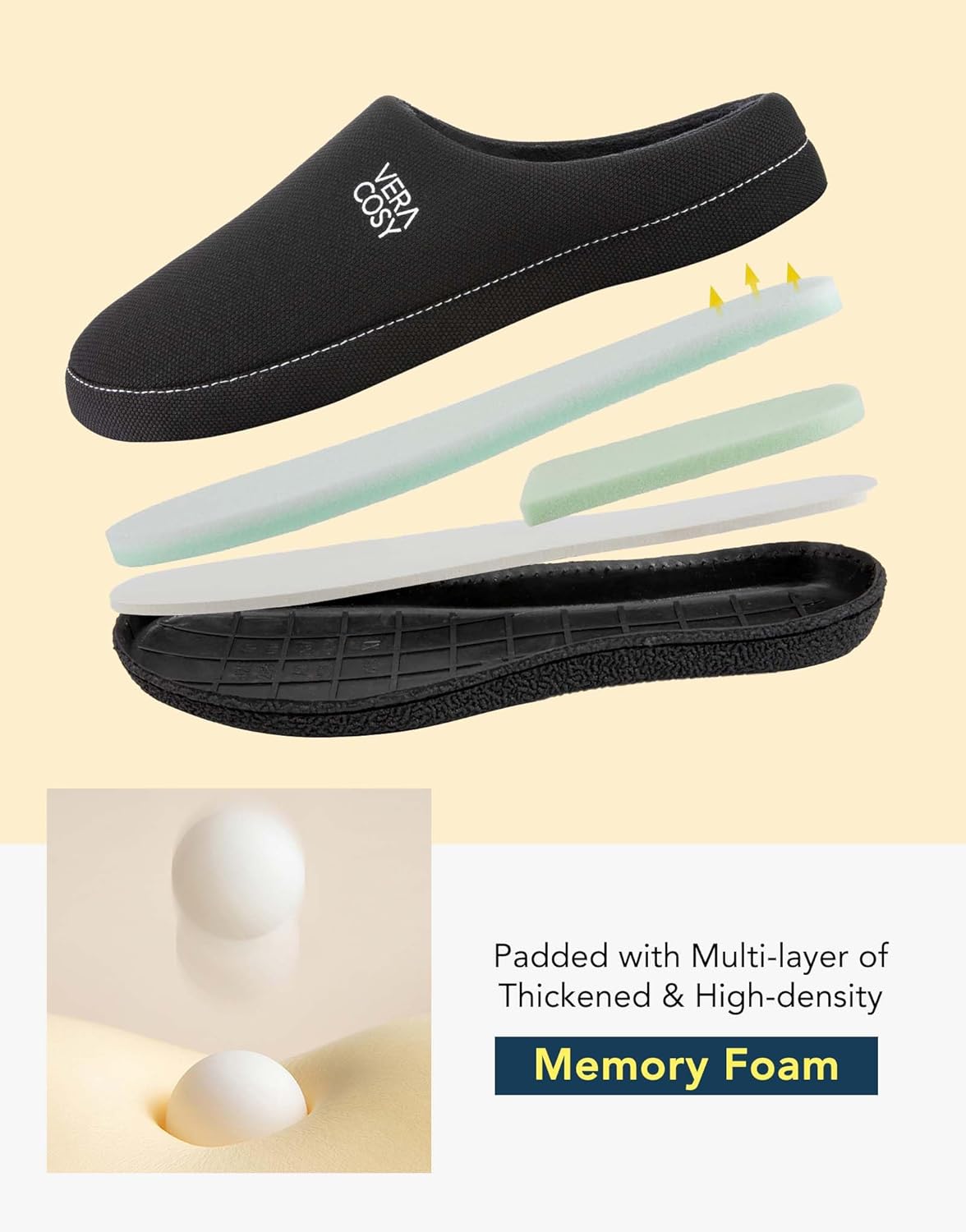 VeraCosy Men's Moccasin Slippers Comfy Soft Durable Slip-on Indoor Memory Foam House Shoes - Image 7