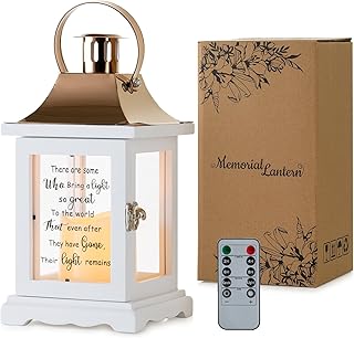 Memorial Lantern Sympathy Gift for Loss of Loved One - Memory Gifts for Loss of Mother Mom Father Dad Husband Son Grandma Sister Brother Thoughtful Funeral Remembrance Condolence Bereavement