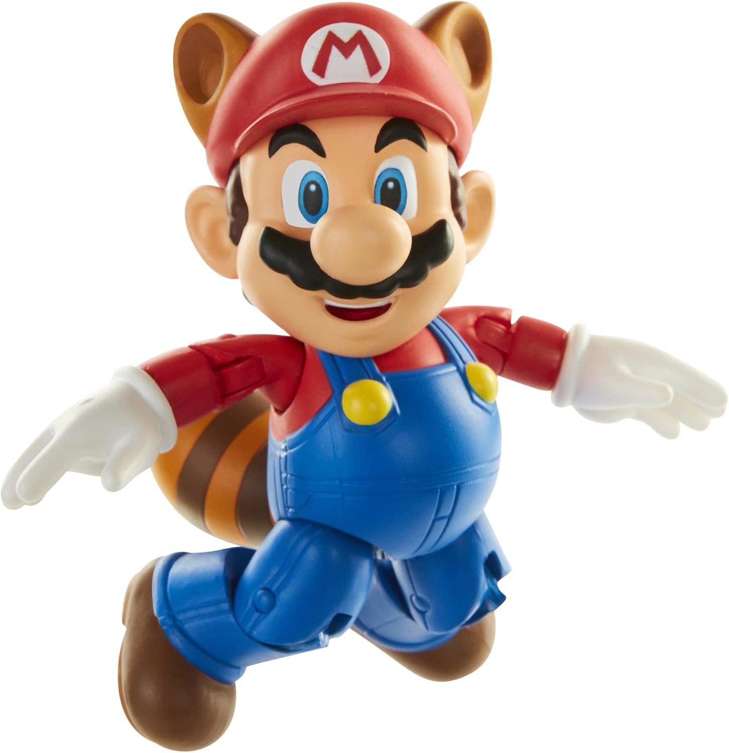 Nintendo Super Mario Raccoon Mario 4” Articulated Figure with Leaf Accessory - Image 2