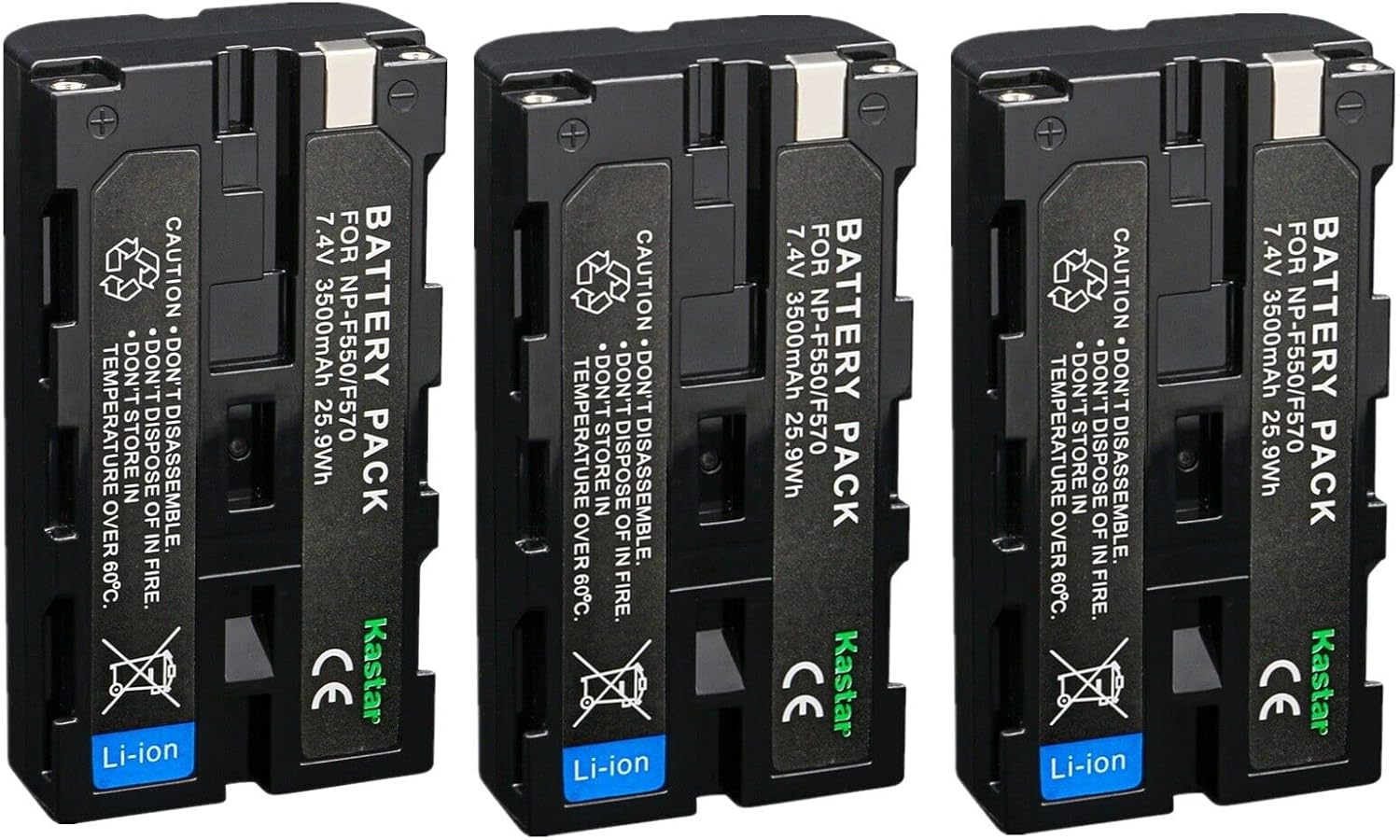 Kastar NP-F580 Battery 7.4V 3500mAh Replacement for Blackmagic Design NP-F570 Battery, Blackmagic Design Pocket Cinema Camera 6K Pro, Blackmagic Design Pocket Cinema Camera 6K G2 (4-Pack)