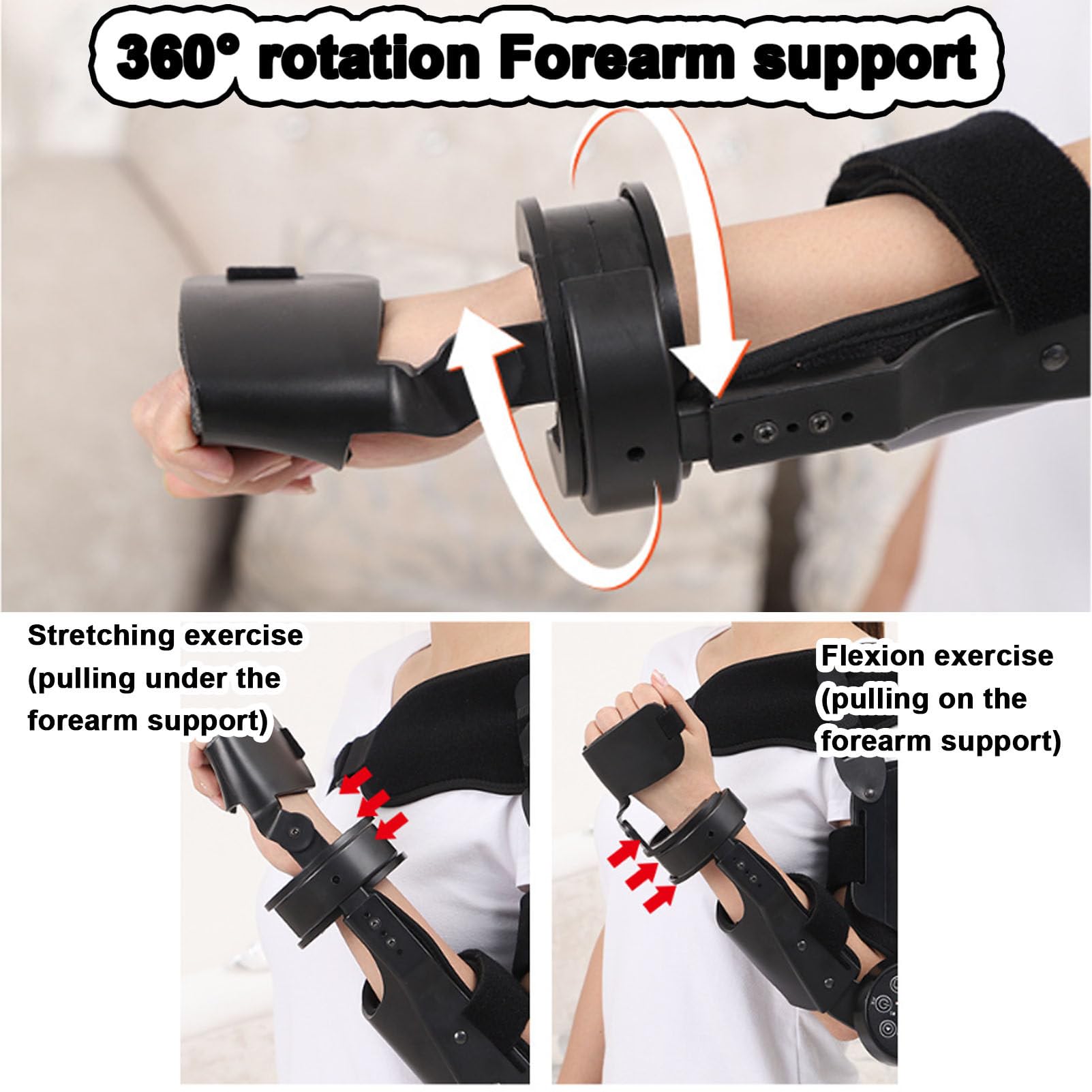 Trainer elettrico per flessione ed estensione del gomito, dispositivo di riabilitazione dell'articolazione del gomito per gli arti superiori, tutore per gomito articolato, attrezzo,Left Arm