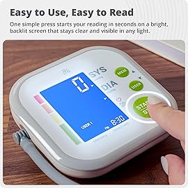 Greater Goods Blood Pressure Monitor - Complete BP Machine Kit with Wall Adapter and Premium Comfort Cuff, Designed in St. Louis