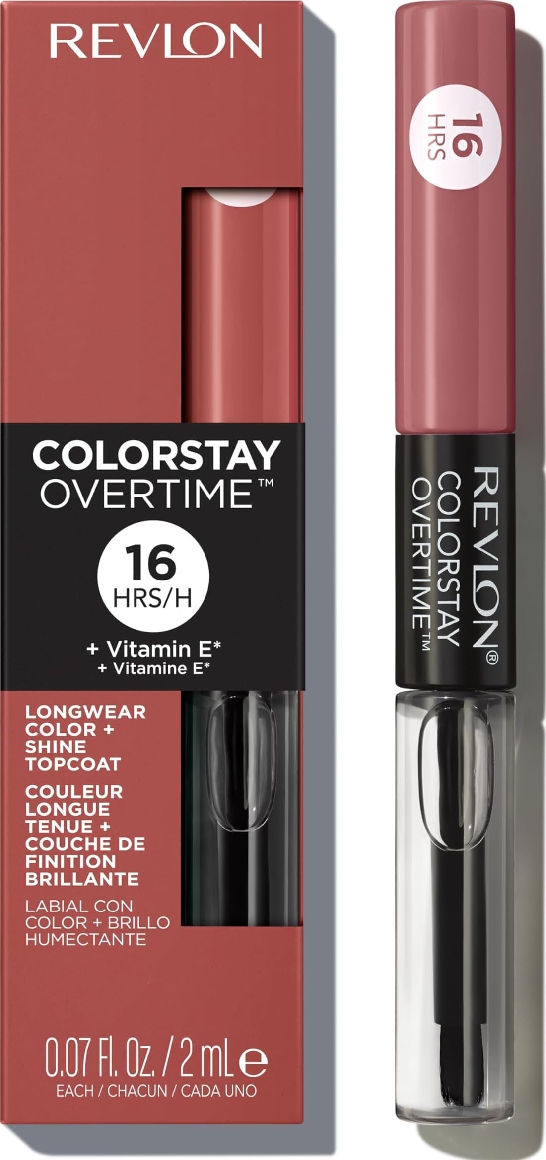 Revlon ColorStay Overtime Lipcolor, 350 Bare Maximum, 0.07 fl oz