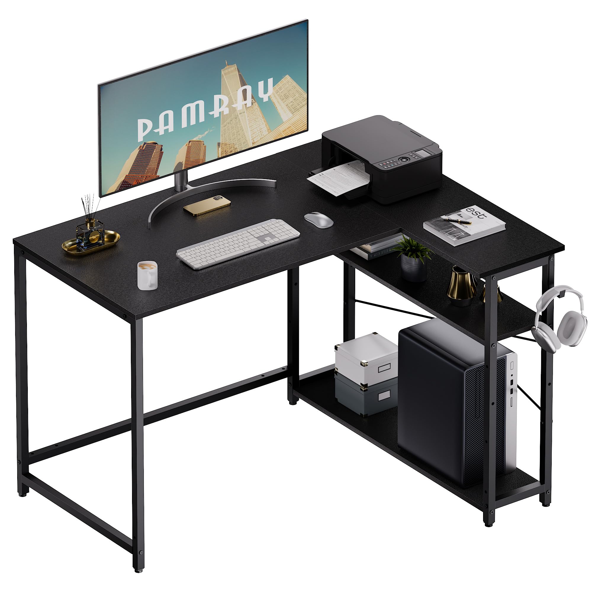 Amazon.com: Pamray 43 Inch L Shaped Computer Desk with
