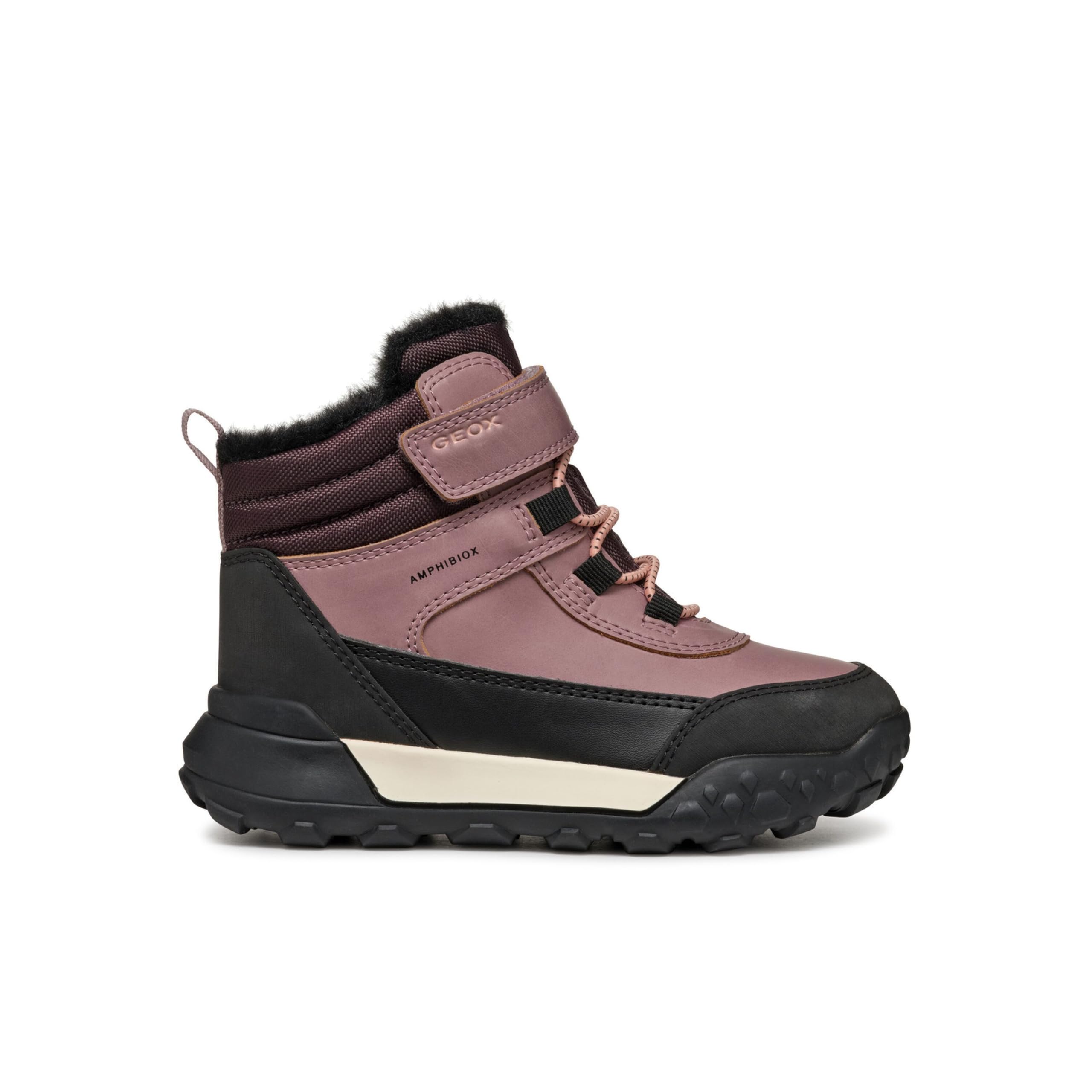 Geox J TREKKYUP GIRL B AB, Snow Boot, DK ROSE,