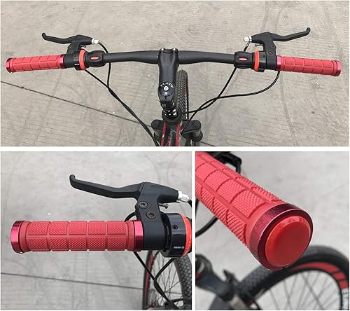 Miniatura 4 de PLATT Empuñaduras de manillar de bicicleta de goma cómoda empuñadura de bicicleta para MTBBMX con tapas de plástico