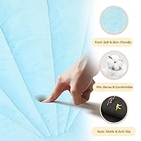 Vista 5 de Baby Play Gym Mat, Oversize Tummy Time Activity Mat for Babies 0-6 Months, Shells Baby Play Mat with 6 Detachable Toys, Baby Essentials Mat for