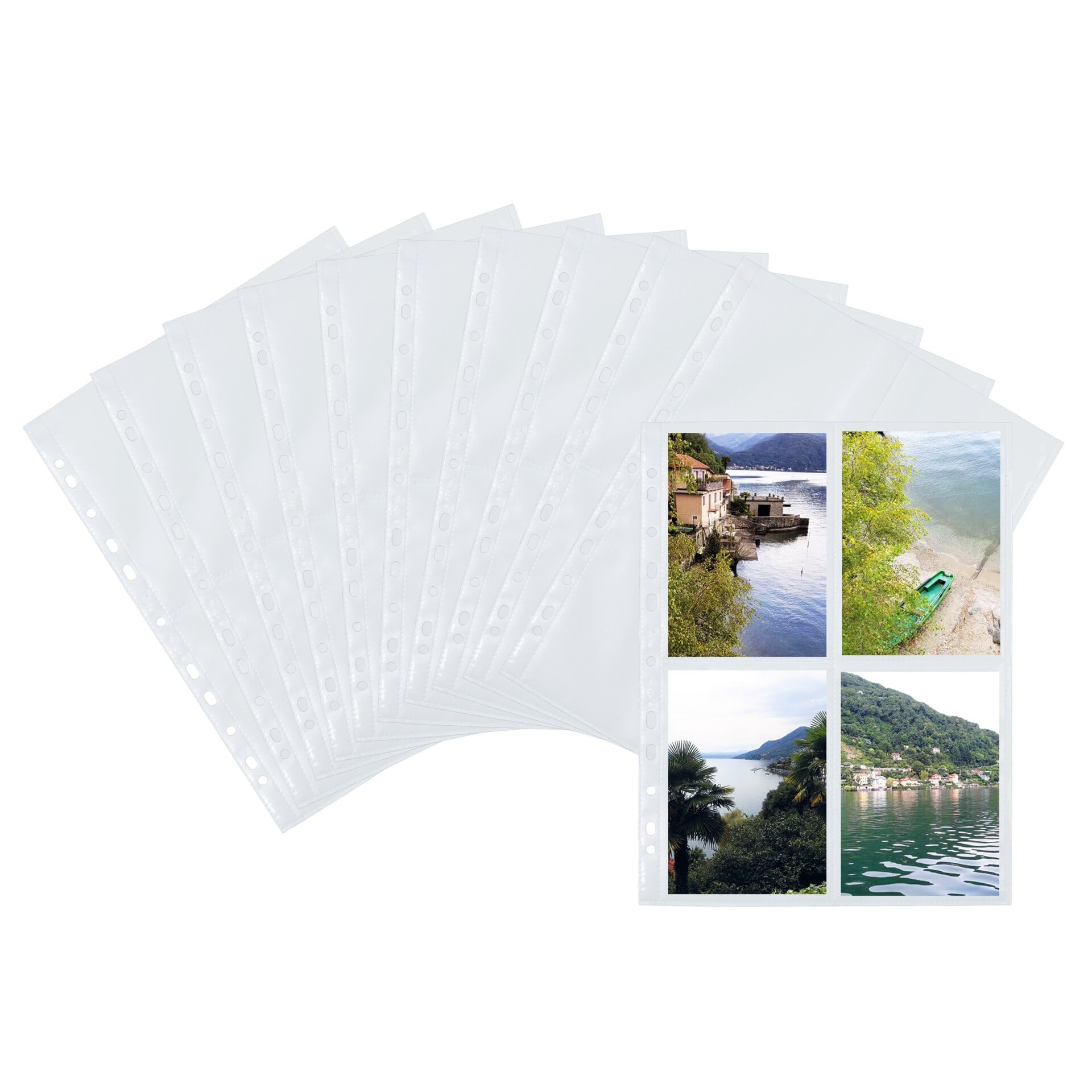HERMA Photo Pockets for Ring Binder Albums, Acid Free, 10 x 15 cm / 4 x 6 inch Portrait Format, 2000 Pockets, White