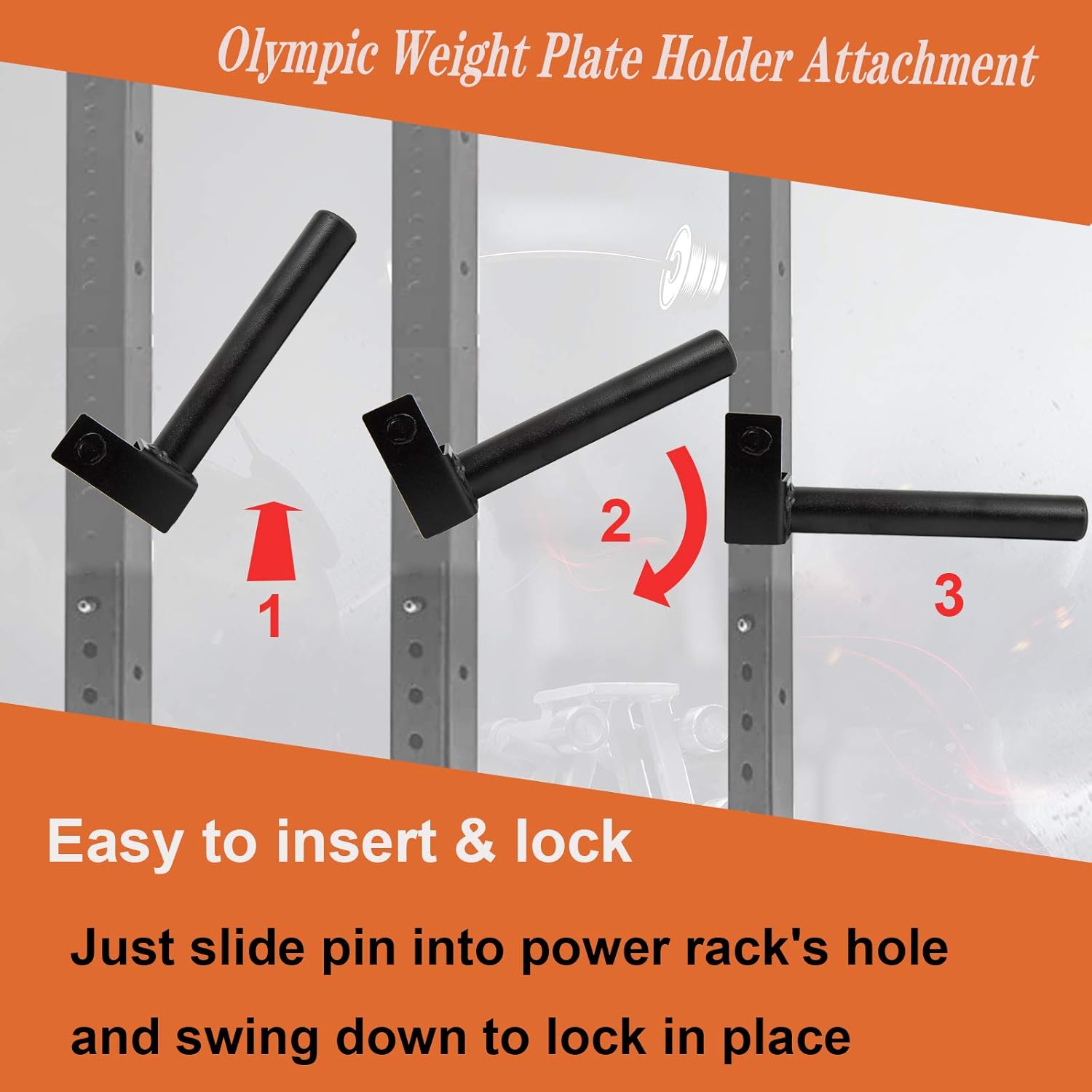 ZOVOTA Olympic Weight Plate Holder Attachment Fits 2" x 2" Weight Strength Training Plates Tube Power Cage Set of 2 Storage Rack : Sports & Outdoors