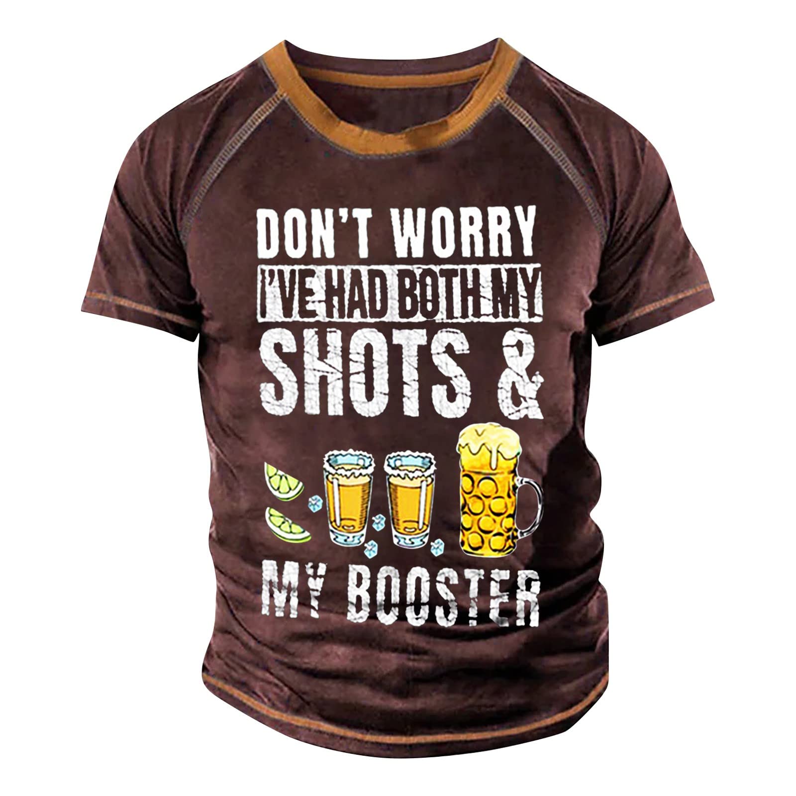 Mens Casual T Shirts Short Sleeve Fashion Crew Neck Soft Loose Fit Letter Printed Tees Summer Tshirts Pullover Tops