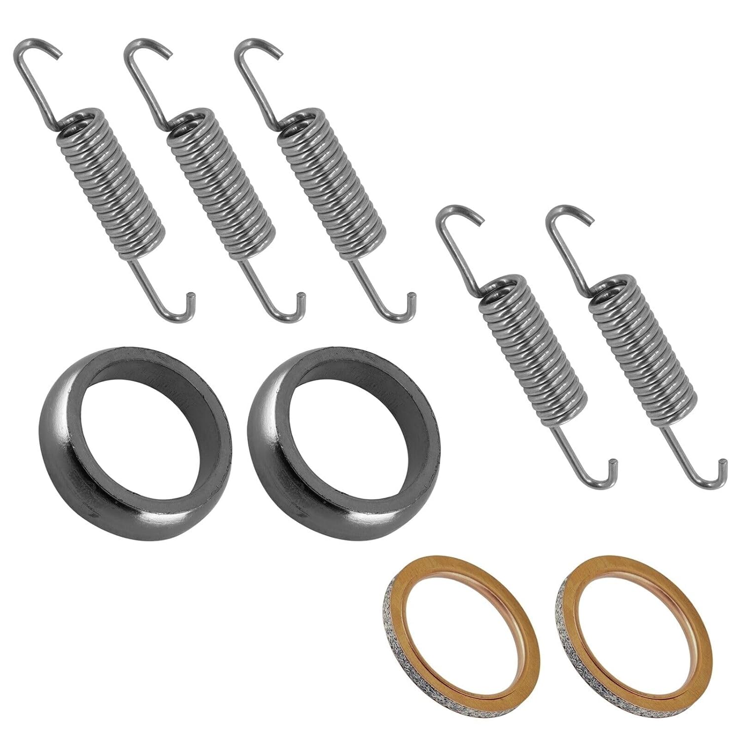 Exhaust Pipe Muffler Gaskets w/Spring for Yamaha Rhino 700