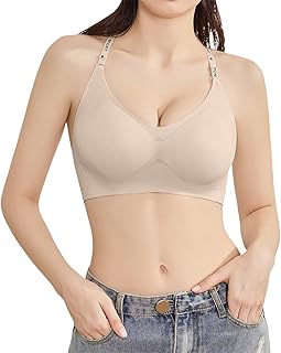 Cómodo sujetador deportivo sin aros para mujer, push-up con tirantes de gelatina, para el día a día, tiempo libre activo