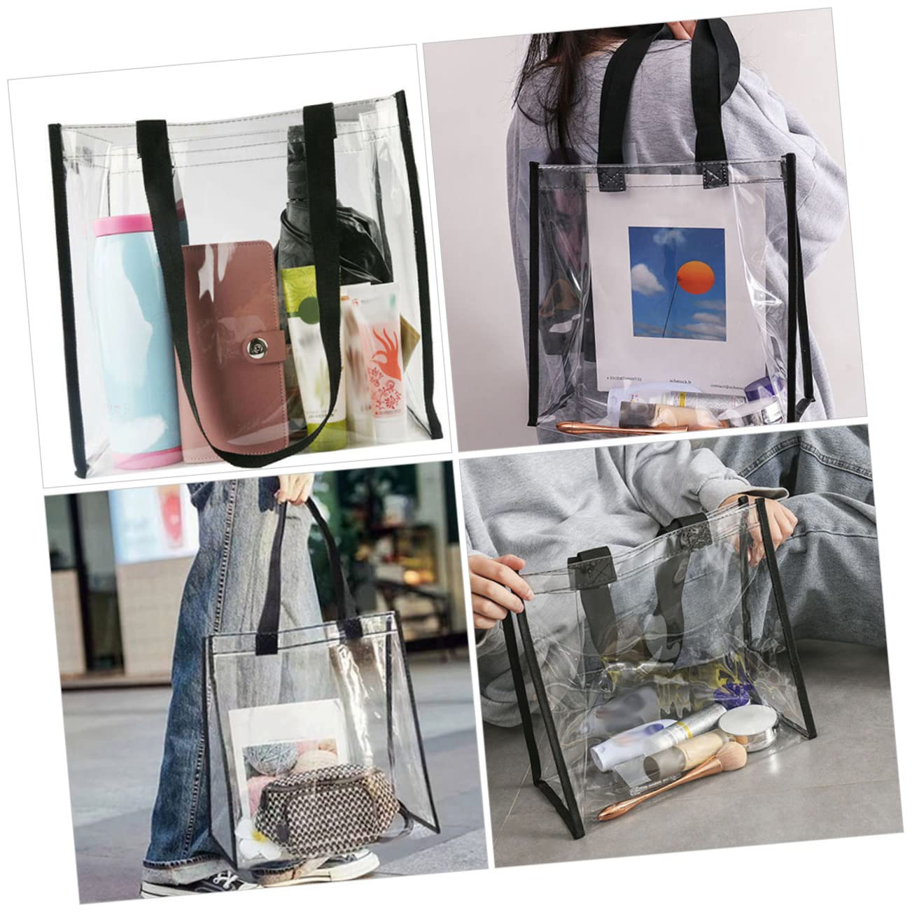 SHERCHPRY Borsa Da Piscina Trasparente Borsa Da Campeggio Esterna Da Viaggio Per Il Trucco Per Cosmetici Riutilizzabile Da Viaggio Per Il Trucco Make Up Da Viaggio