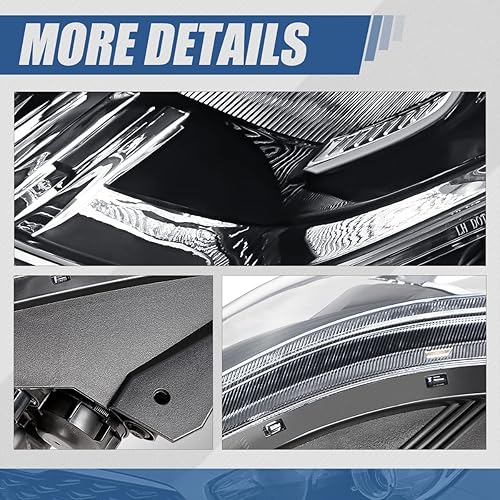 Miniatura 5 de Auto Dynasty Lámpara de proyector de estilo fábrica compatible con Forte Sedan 2019-2021, lado izquierdo del conductor, carcasa negra esquina ámbar