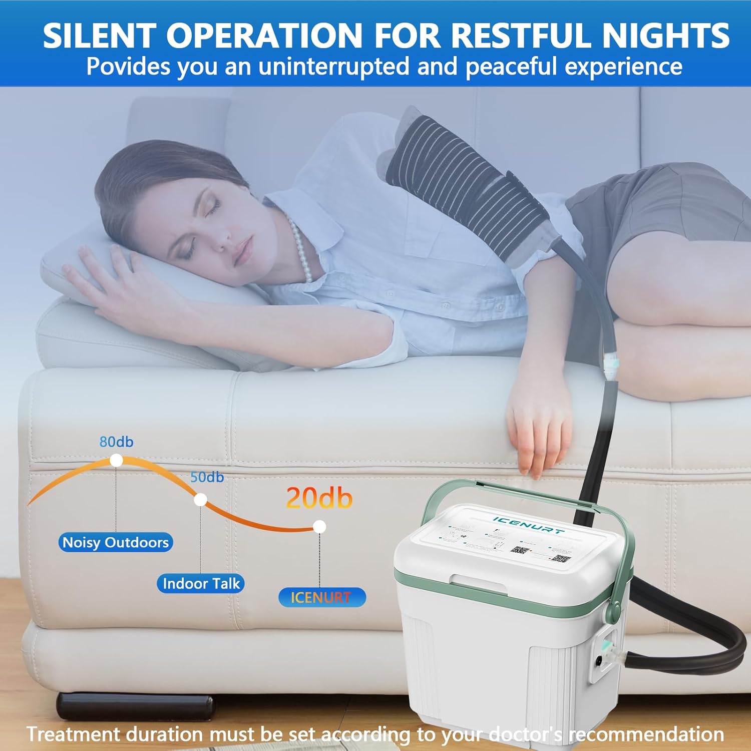 review Cold Therapy Machine with Programmable Timer, Ice Machine for Knee After Surgery, Knee Replacement Recovery System, Cryotherapy Pain Relief w/Compression Pad for Shoulder, Hip and Ankle