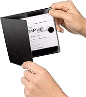 Vista 4 de iPick Image Hecho para - Honda Logo Car Auto Insurance Registration Black PVC Document Holder Wallet