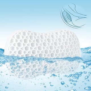 Sunlit Bath Jello Gel Bath Pillows, Lumbar Pillow for Bathtub, Back Support Pillow, Gel Pillow with Non-Slip Suction Cups for Lumbar, Back Rest Support, Fits Curved or Straight Back Tubs, White