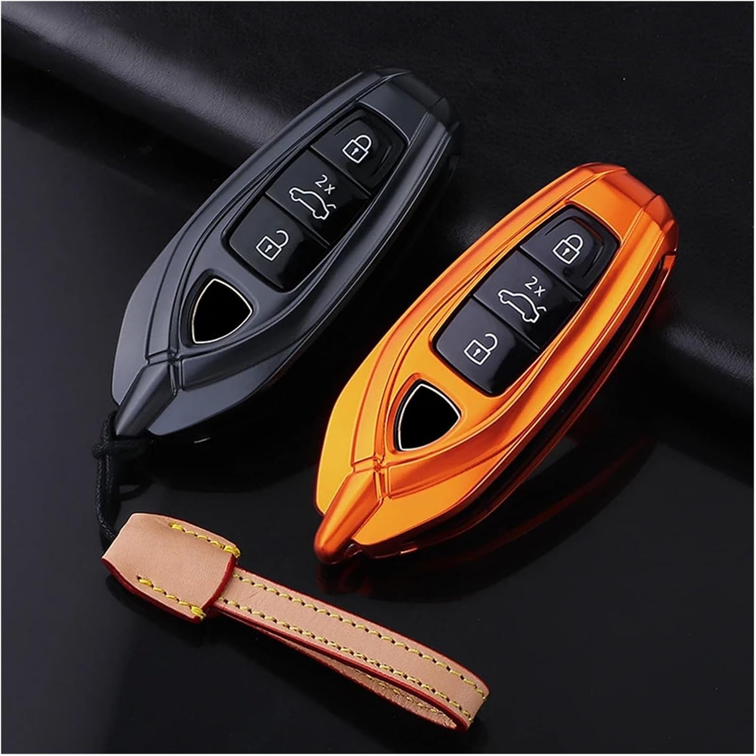 Aluminium Alloy Car Key FOB Case Key Cover Compatible with Lamborghini Urus Auto Accessories Ring(Style 3)