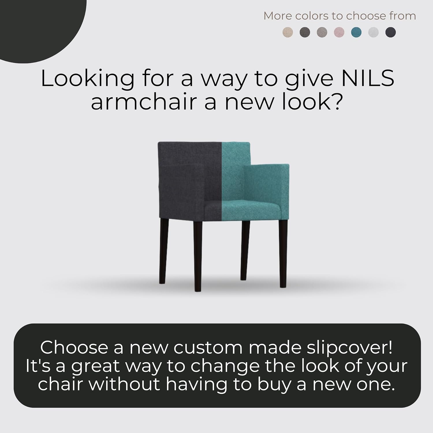 comfortly | Cover for Nils Chair with Armrests, Replacement Slipcover, Heavy Duty 1 pcs Cover, Pets and Stain Proof Durable Nano-Tech Fabric, Easy to Clean & Replace (Cashmere Blends - Flamingo)