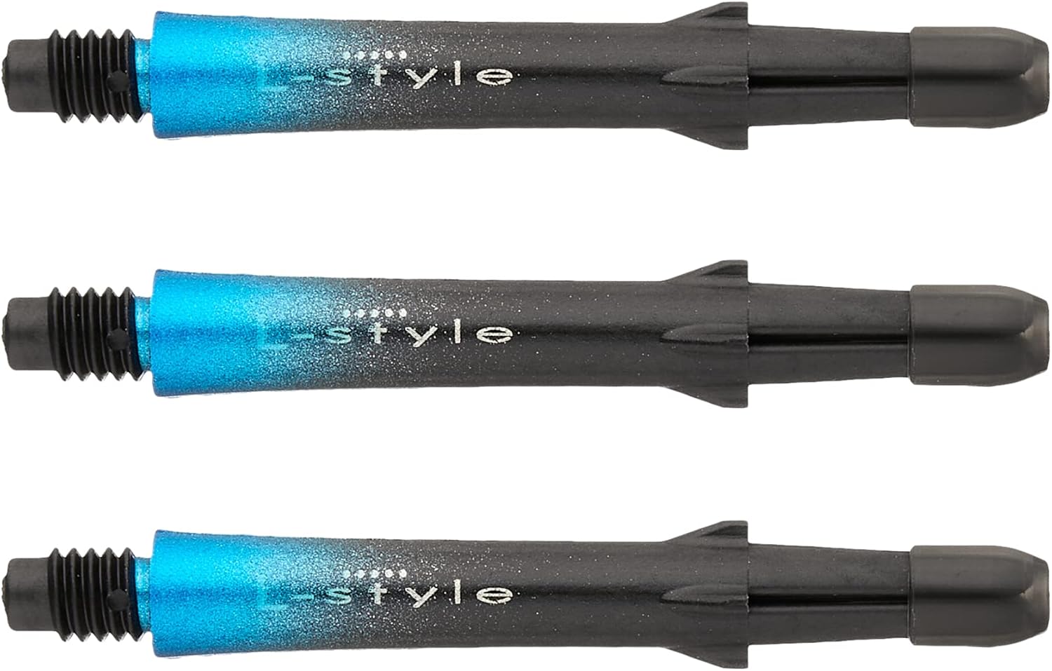 L-style Carbon Dart Shafts – Locked Two Tone – 260 – Black/Blue