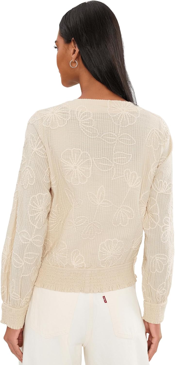 Liverpool Los Angeles Petite Long Sleeve Collarless Jacket with Smocking