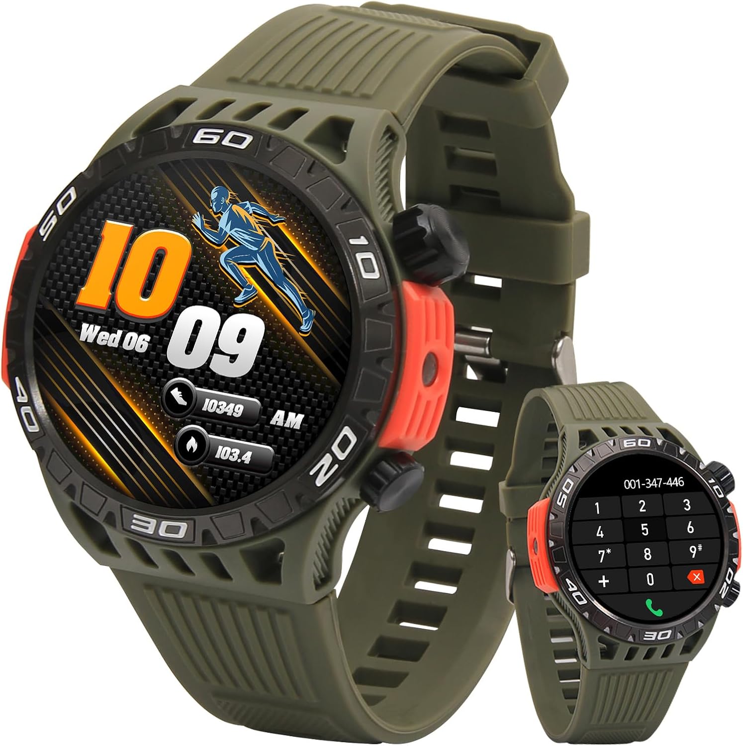 Smart Watch (Answer/Make Call), Smartwatch for Android Phones and iPhone with Heart Rate,Sleep Monitor,Pedometer, 100+Sports Fitness Watch, IP68 Waterproof Fitness Tracker for Men Women