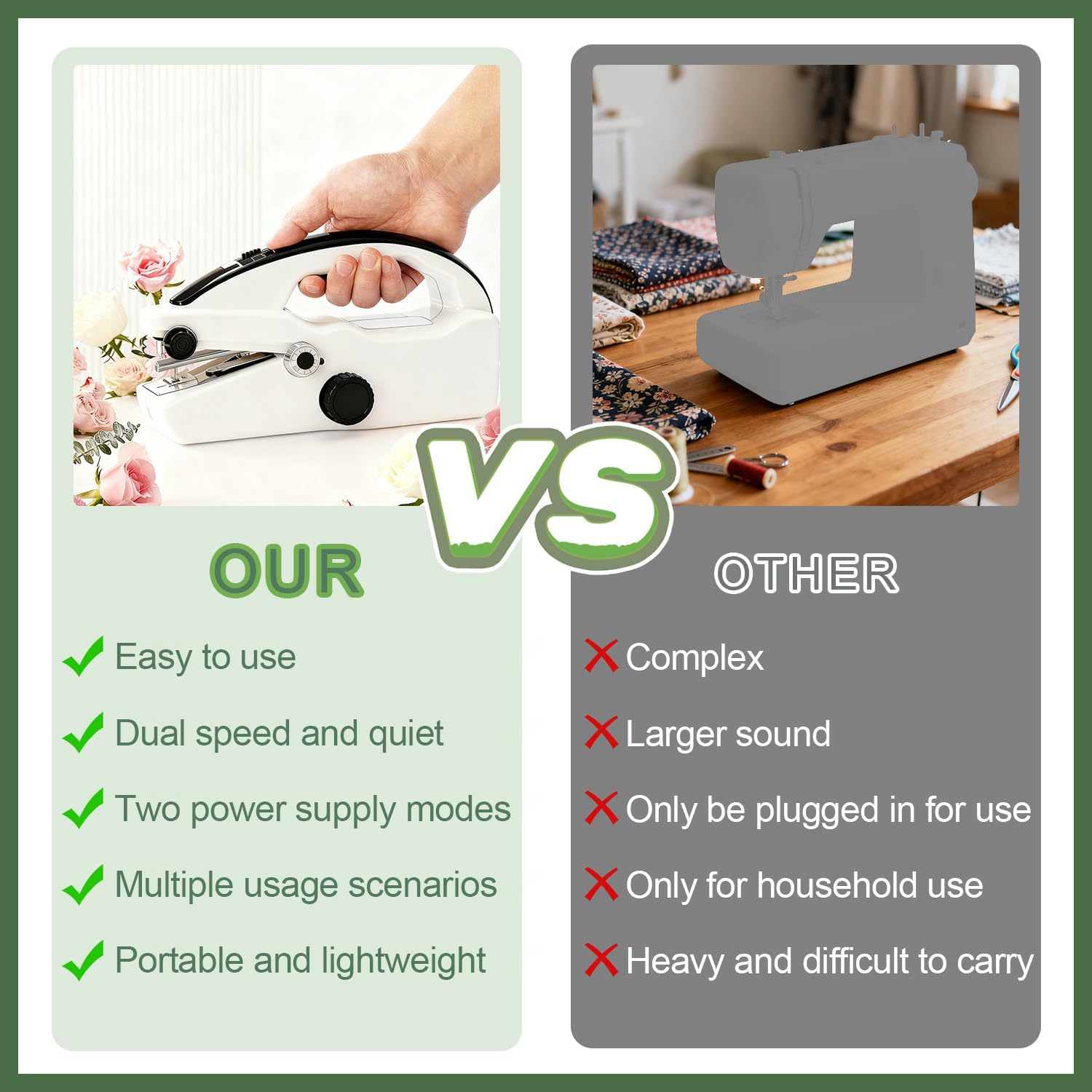 Electric Mini Portable Handheld Sewing Machine for Adults