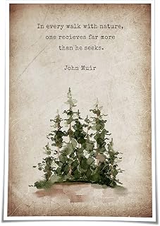 Shesinee in Every Walk with Quote Poster Famous Saying Wall Art Nature Quote Wall Decor Home Picture Prints Giclee Fine Art Canvases Poster Decoration (8.00''x12.00'',Unframed)