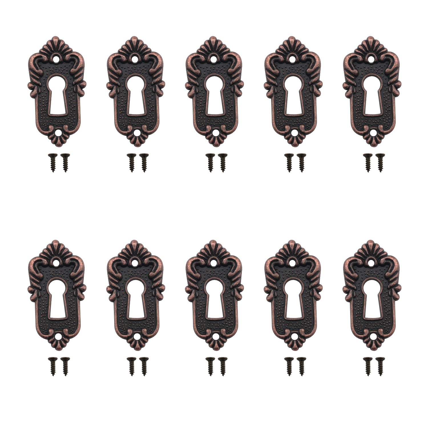 10 Staffe Ovali In Lega Di Zinco Per Asta Armadio - 17x47mm Con Viti, Adatte Per Tubi 16x30mm, JianLing - 2