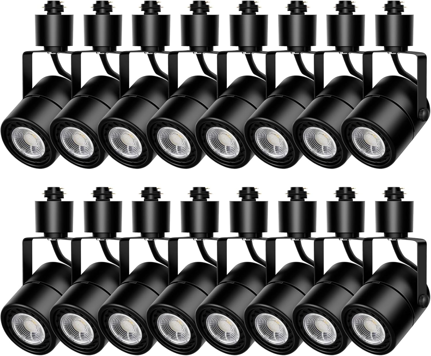 Track Lighting Heads, Dimmable 10W 4000K Cool White Bright LED Track Lighting Fixtures for Accent Retail Kitchen Artwork,120V Linear Track Light H Type-CRI90+ 24° Black- 16 Pack