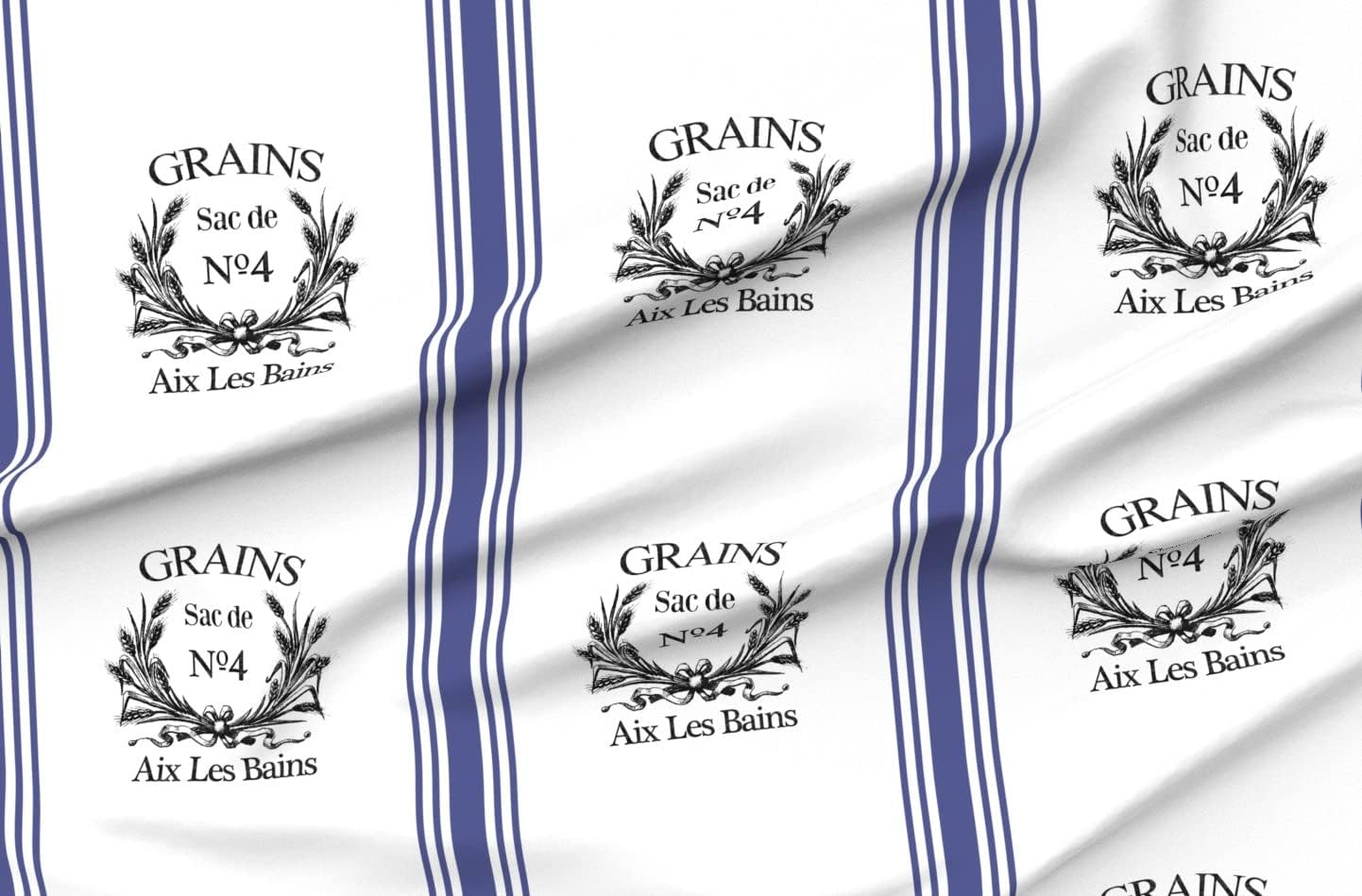 Spoonflower Fabric - French Label Grain Inspired Rustic Vintage Shabby Chic Kitchen Tea Printed on Organic Cotton Sateen Fabric by The Yard - Sewing Quilting Apparel Home Decor