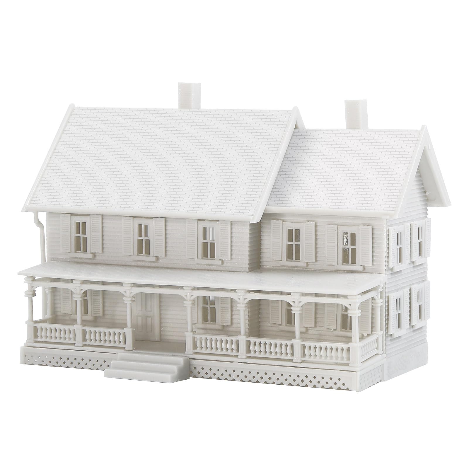 Kit maquette de train Diorama JZN5889JJ maison deux étages - 8