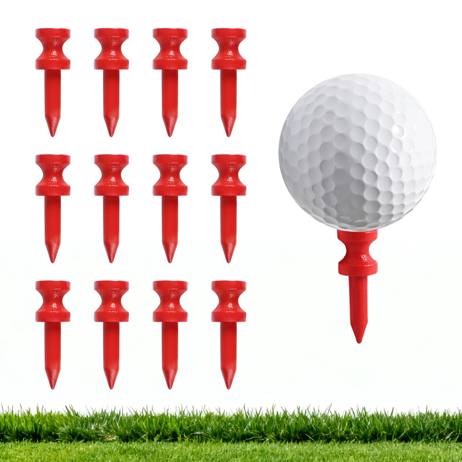 Castle Golf Tees Wood for Iron Shots 100 Pack
