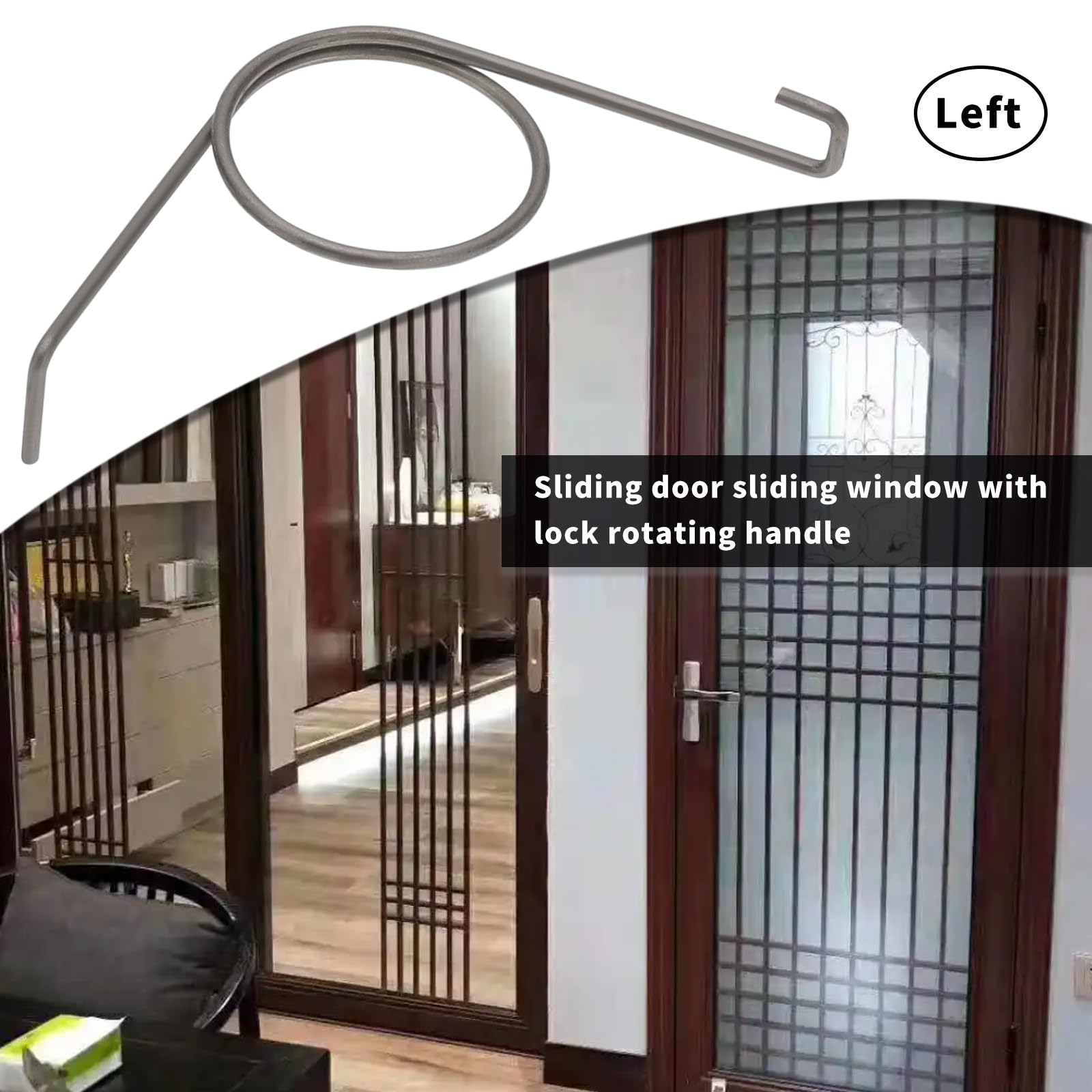 Create idea 2pcs Replacement Spring Repair Spring Compatible with GU PSK 966 Stainless Steel Left Hand Trolley Replacement Spring 9-29665-00-L for Sliding Door Lock System 35mmx34mm - Image 2