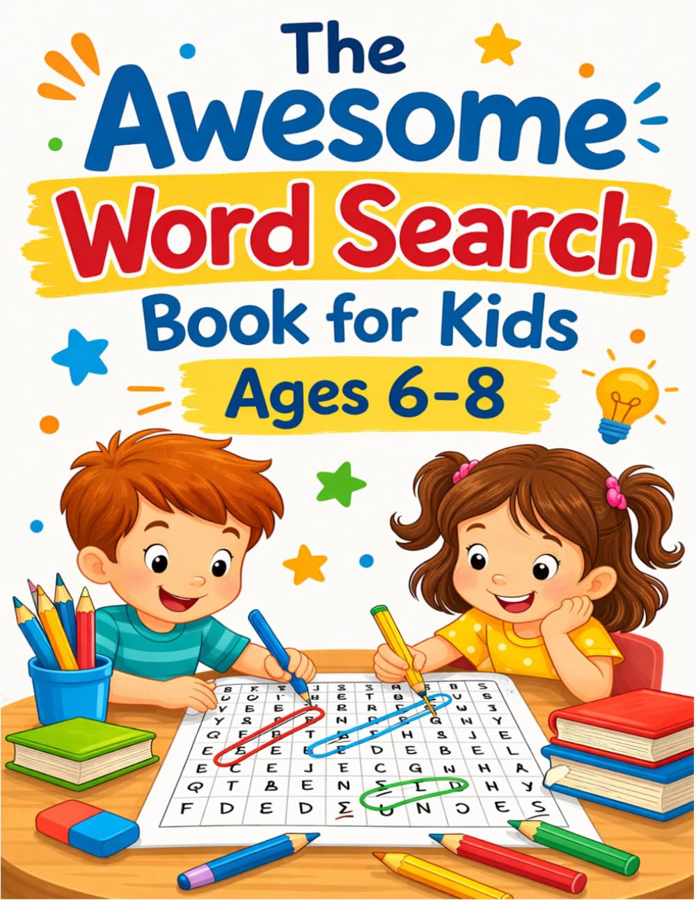 The Awesome Word Search Book for Kids Ages 6-8: 50 Fun and Easy Puzzles to Learn Sight Words, Spelling, and Reading!