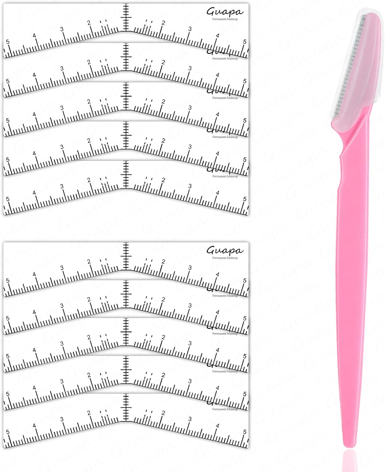 Amazon.com : Eyebrow Ruler Stencils, Mapping Brow Tools Microblading ...