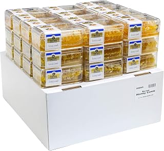 Buram Gourmet Raw Honeycomb | All-Natural | Pure Unfiltered | Edible Wax | No Additives, No Preservatives | Harvested from Turkish Mountains | 7.1 oz (Pack of 36)