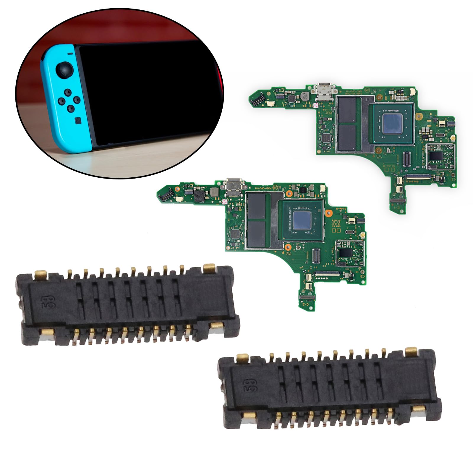 Lot de 4 lecteurs de cartes Micro SD FPC mâle femelle 16 broches pour Nintendo Switch carte mère accessoires de rechange